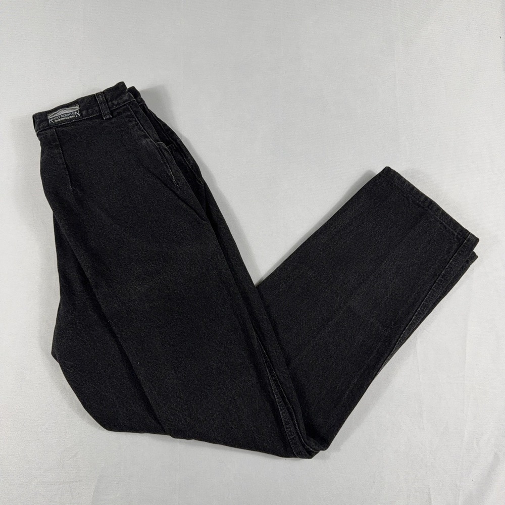 Rocky Mountain Vintage High Waisted Western Black Denim Jeans Size 13/14 USA‎